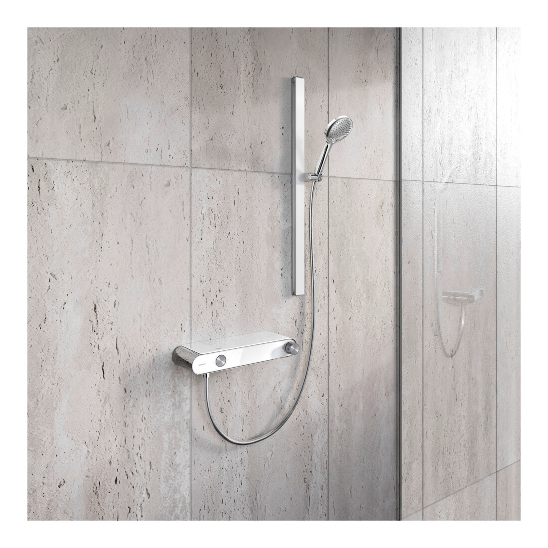 Duravit Brause-Thermostat AP, 1 Verbraucher, chrom/weiß