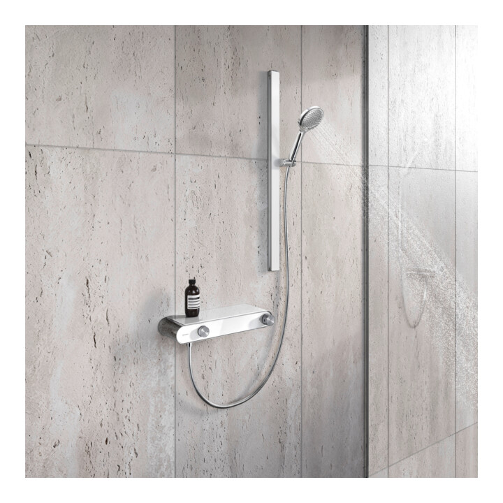 Duravit Brause-Thermostat AP, 1 Verbraucher, chrom/weiß