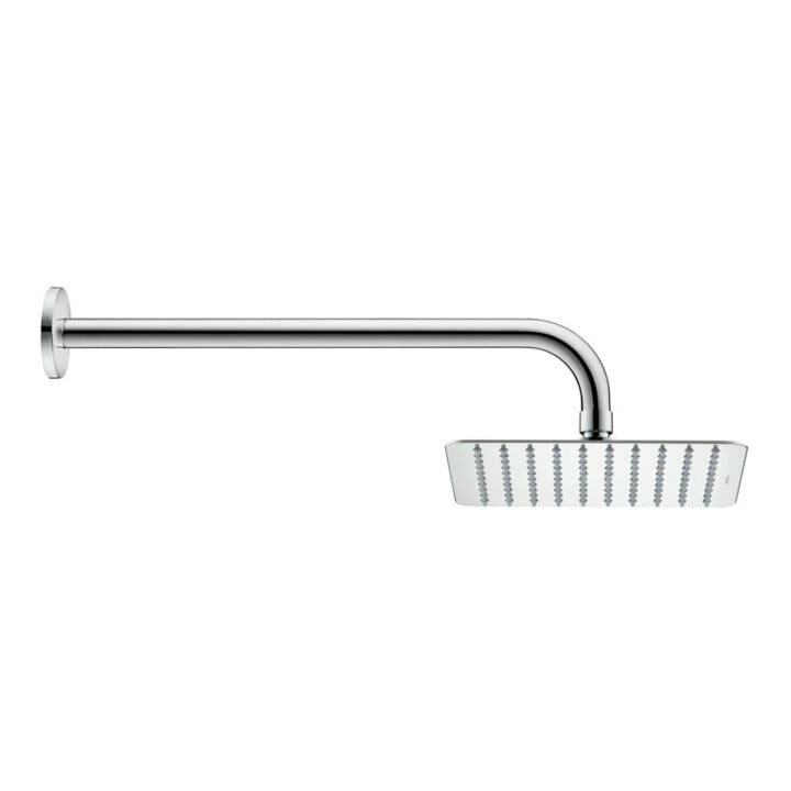 Duravit Brausearm 410mm, chr, geb., Wandmont., Ros. rund