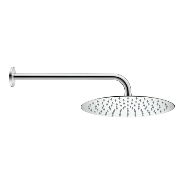 Duravit Brausearm 410mm, chr, geb., Wandmont., Ros. rund