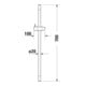 Duravit Brausestange a MS/Kunststoff, 700mm, schwarz matt-2