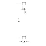 Duravit Brausestange a MS/Kunststoff, 700mm, schwarz matt-5