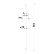 Duravit Brausestange a MS/Kunststoff, 900mm, schwarz matt-4