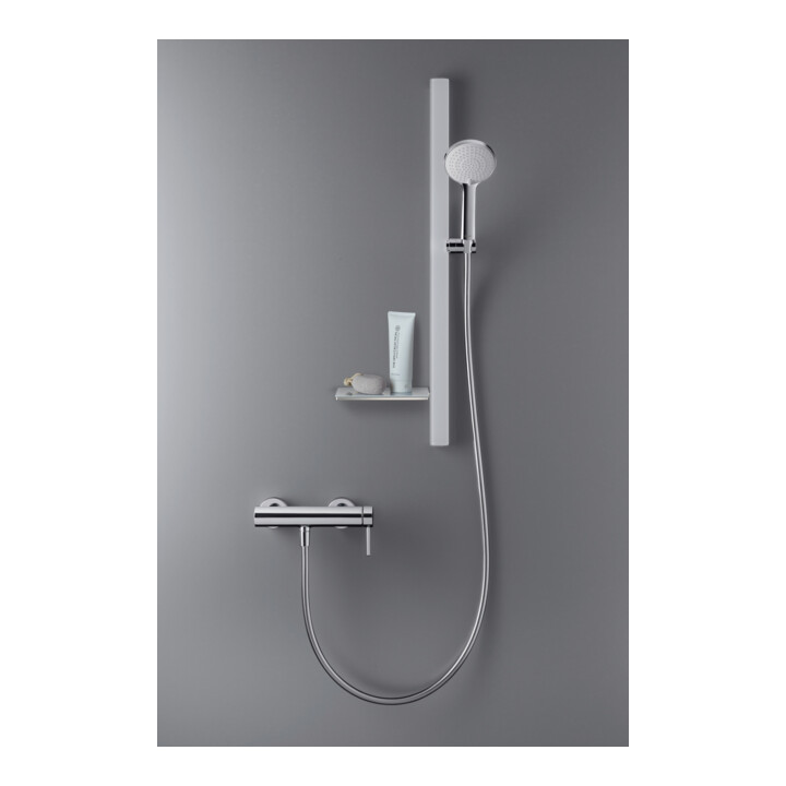 Duravit Brausestange chrom 800mm, m Ab, Alu/Kunststoff/Glas, w hgl