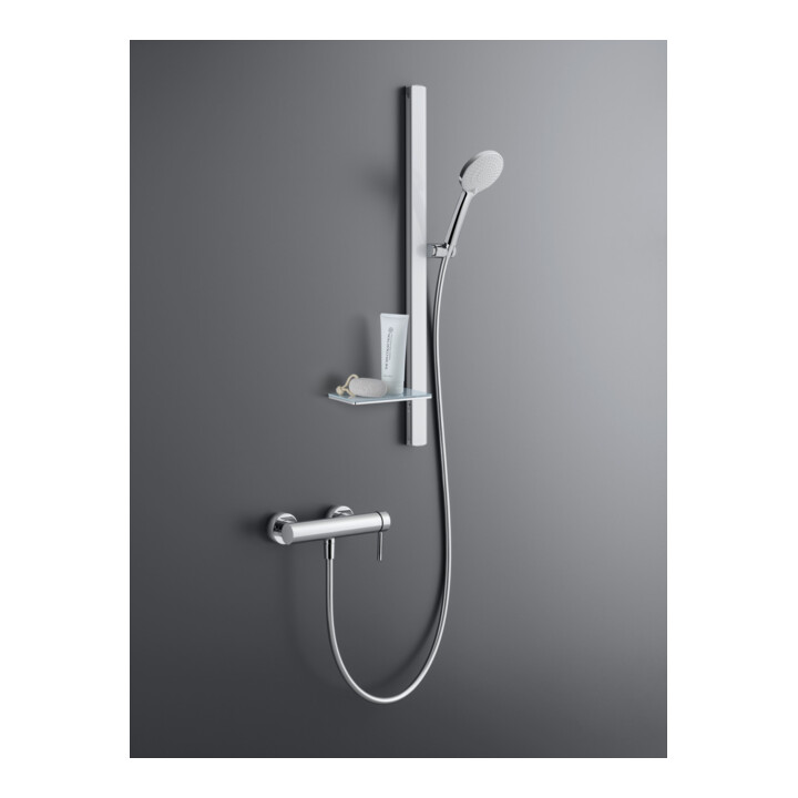 Duravit Brausestange chrom 800mm, m Ab, Alu/Kunststoff/Glas, w hgl
