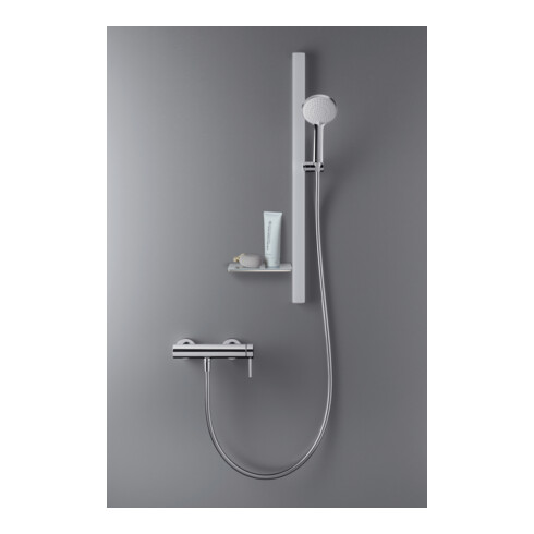 Duravit Brausestange chrom 800mm, m Ab, Alu/Kunststoff/Glas, w hgl