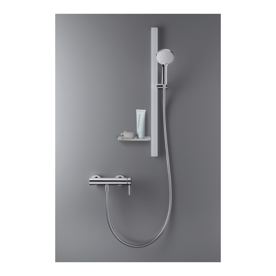 Duravit Brausestange chrom 800mm, m Ab, Alu/Kunststoff/Glas, w hgl