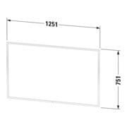 Duravit Cadre d'encastrement L-Cube pour vis à aggloméré, 125x75,1x1 cm, graphite mat-3