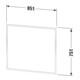 Duravit Cadre d'encastrement L-Cube pour vis à aggloméré, 85x75,1x1 cm, graphite mat-3