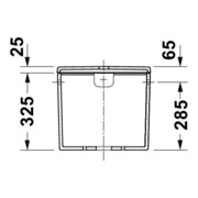 Duravit Citerne D-Code 39x14,5 cm, 4,5/3 l, blanche, fixation murale gauche-2