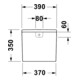 Duravit Citerne D-Code 39x14,5 cm, 6/3 l, blanc, raccord bas gauche