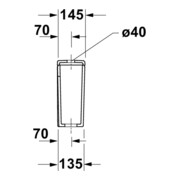 Duravit Citerne D-Code 39x14,5 cm, 6/3 l, blanc, raccord bas gauche-5