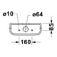 Duravit Citerne D-Code 39x14,5 cm, 6/3 l, blanc, raccord droite ou gauche