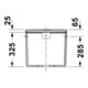 Duravit Citerne D-Code 39x14,5 cm, 6/3 l, blanc, raccord droite ou gauche