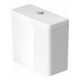 Duravit Citerne D-Neo 39,5x18 cm, 6/3 l, raccord bas gauche, blanc-1