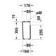 Duravit Citerne DuraStyle 39x17 cm, 6/3 l, raccord bas gauche, blanc