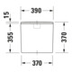 Duravit Citerne DuraStyle 39x17 cm, 6/3 l, raccord bas gauche, blanc