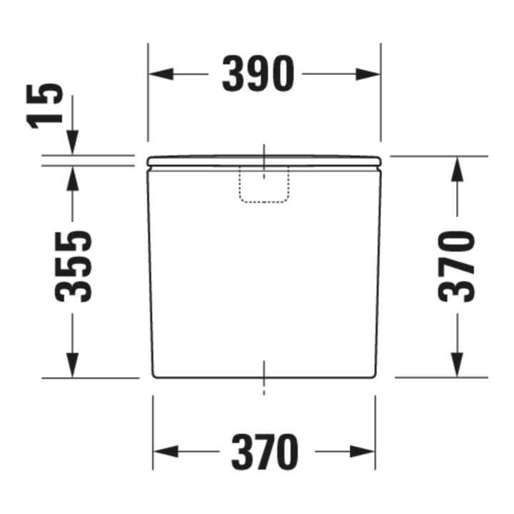 Duravit Citerne DuraStyle 39x17 cm, 6/3 l, raccord bas gauche, blanc