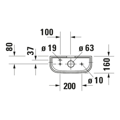 Duravit Citerne Happy D.2 39,5x16 cm, 6/3 l, raccord bas gauche, blanc