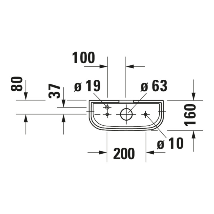 Duravit Citerne Happy D.2 39,5x16 cm, 6/3 l, raccord bas gauche, blanc