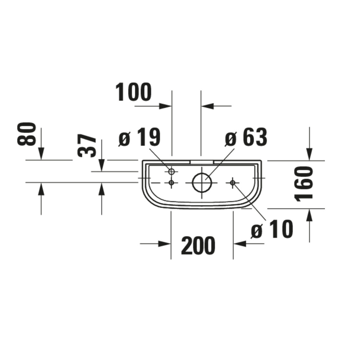 Duravit Citerne Happy D.2 39,5x16 cm, 6/3 l, raccord bas gauche, blanc