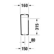 Duravit Citerne Happy D.2 39,5x16 cm, 6/3 l, raccord bas gauche, blanc-4