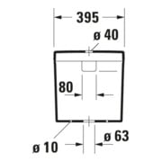 Duravit Citerne Happy D.2 39,5x16 cm, 6/3 l, raccord bas gauche, blanc-5