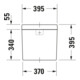 Duravit Citerne Happy D.2 39,5x16 cm, 6/3 l, raccord bas gauche, blanc
