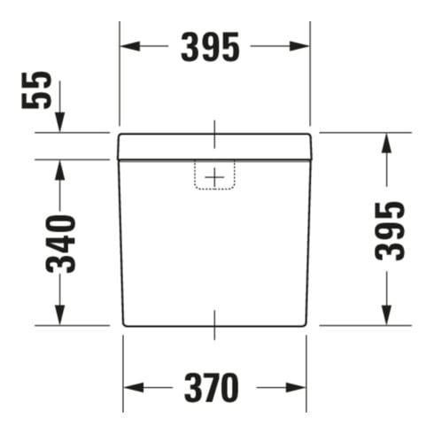 Duravit Citerne Happy D.2 39,5x16 cm, 6/3 l, raccord bas gauche, blanc