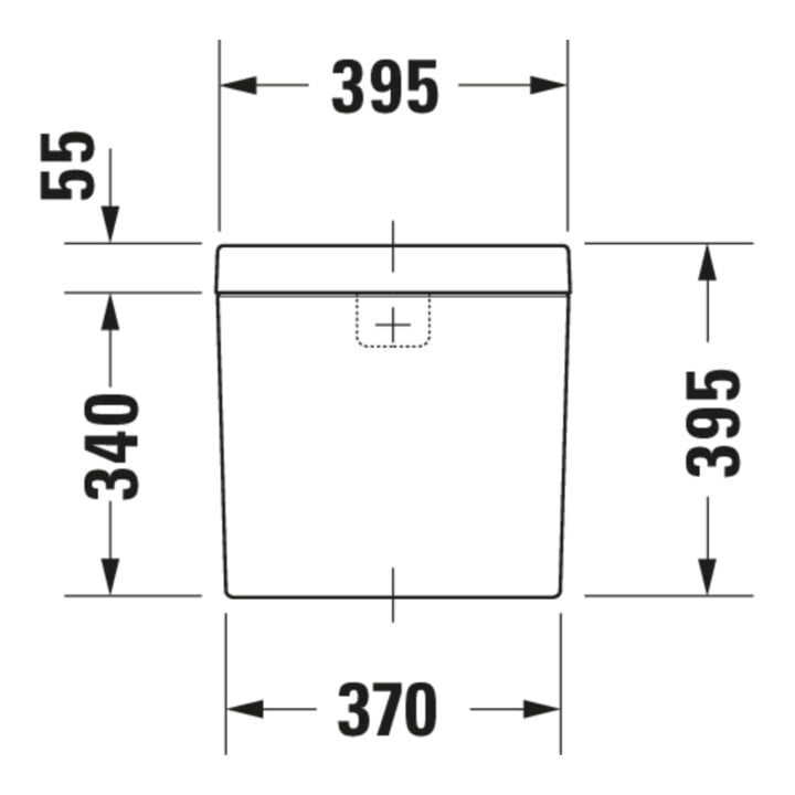 Duravit Citerne Happy D.2 39,5x16 cm, 6/3 l, raccord bas gauche, blanc