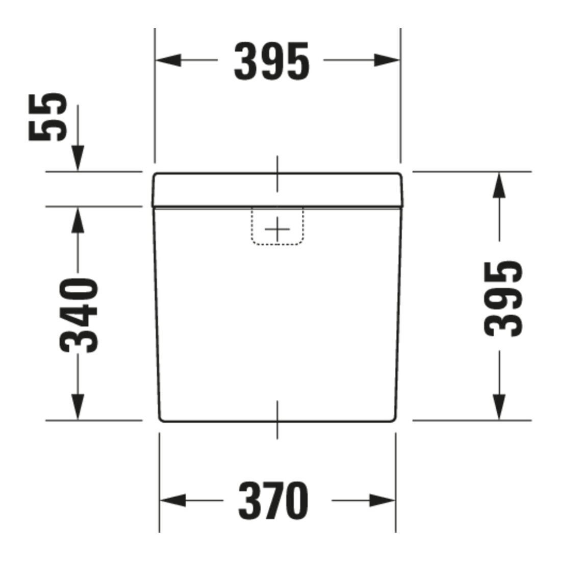 Duravit Citerne Happy D.2 39,5x16 cm, 6/3 l, raccord bas gauche, blanc