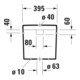 Duravit Citerne Happy D.2 39,5x16 cm, 6/3 l, raccord droite ou gauche, blanc