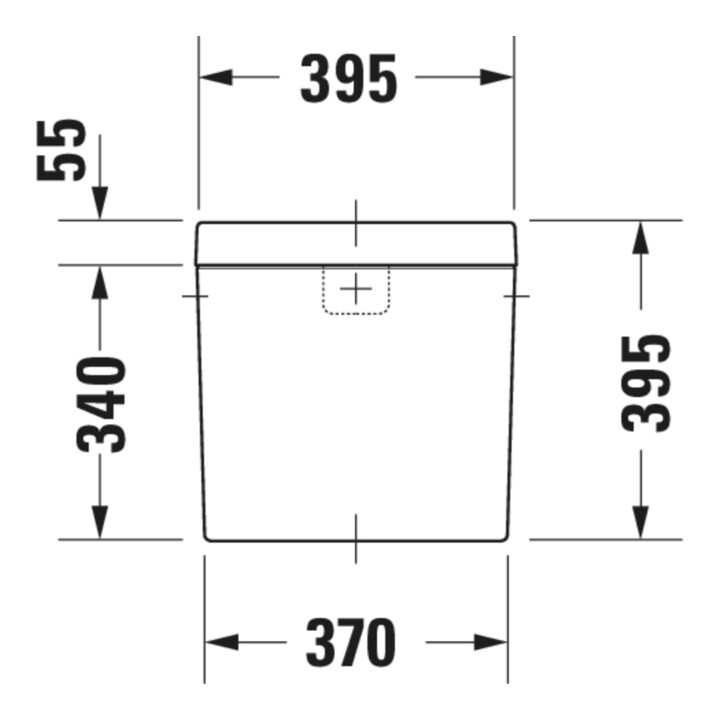 Duravit Citerne Happy D.2 39,5x16 cm, 6/3 l, raccord droite ou gauche, blanc