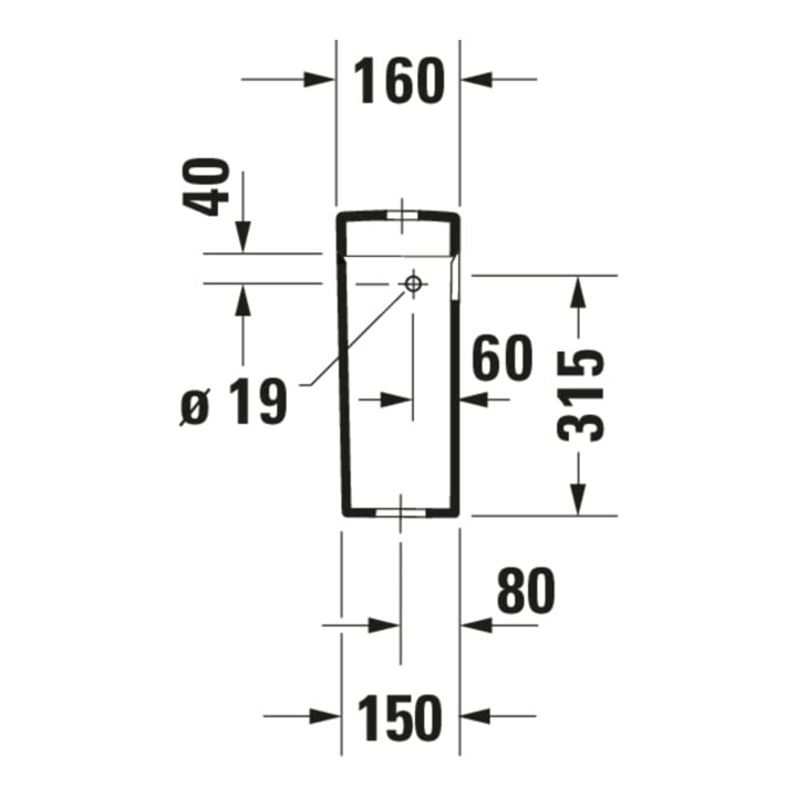 Duravit Citerne Happy D.2 39,5x16 cm, 6/3 l, raccord droite ou gauche, blanc