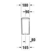 Duravit Citerne Me by Starck 39,5x18 cm, 6/3 l, raccord bas gauche, blanc-5