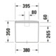 Duravit Citerne Me by Starck 39,5x18 cm, 6/3 l, raccord bas gauche, blanc