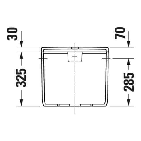 Duravit Citerne Qatego 40x18 cm, 4,5/3 l, raccord droite/gauche, blanc brillant