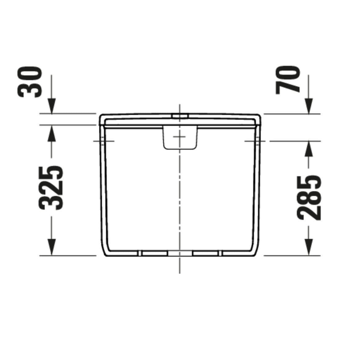Duravit Citerne Qatego 40x18 cm, 4,5/3 l, raccord droite/gauche, blanc brillant