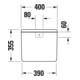 Duravit Citerne Qatego 40x18 cm, 6/3 l, raccord bas gauche, blanc brillant-4