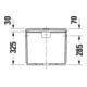 Duravit Citerne Qatego 40x18 cm, 6/3 l, raccord droite/gauche, blanc brillant-2