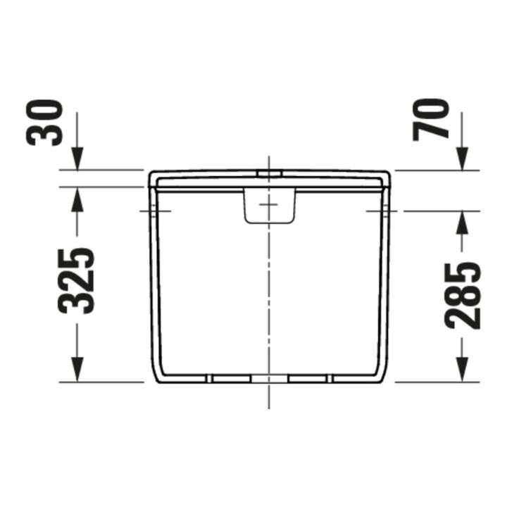 Duravit Citerne Qatego 40x18 cm, 6/3 l, raccord droite/gauche, blanc brillant