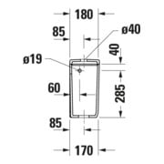 Duravit Citerne Qatego 40x18 cm, 6/3 l, raccord droite/gauche, blanc brillant-4