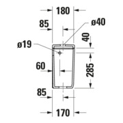 Duravit Citerne Qatego 40x18 cm, 6/3 l, raccord droite/gauche, blanc brillant-5