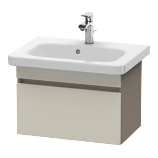 Duravit Com DuraStyle Meuble sous-lavabo 58x36,8 cm, taupe/basalte mat, 1 tiroir