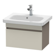 Duravit Com DuraStyle Meuble sous-lavabo 58x36,8 cm, taupe/basalte mat, 1 tiroir