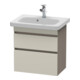Duravit Com DuraStyle Meuble sous-lavabo 58x36,8 cm, taupe/mat, 2 tiroirs, suspendu-1