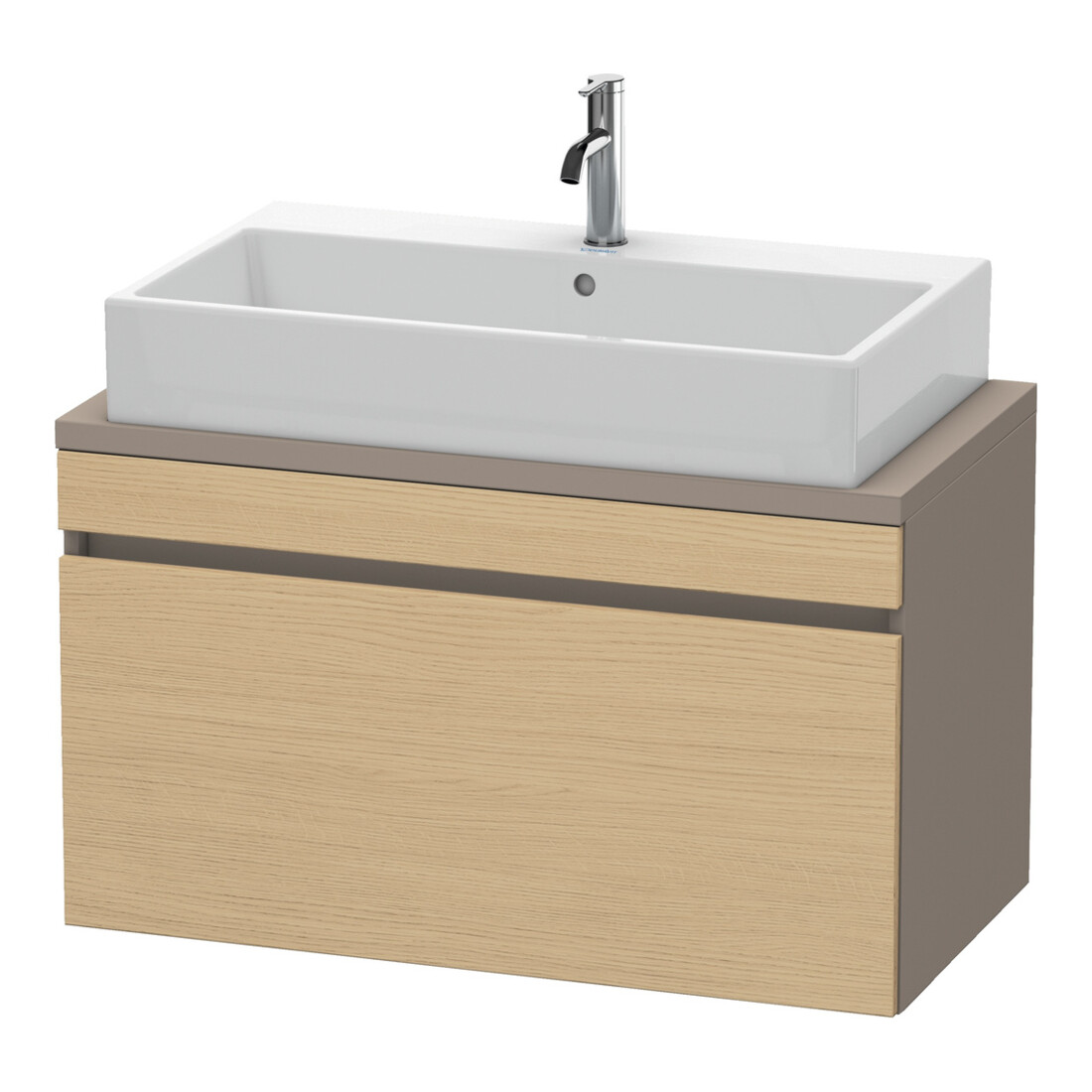 Duravit Com DuraStyle Meuble sous-lavabo 90x47,8 cm, blanc œuf/naturel, 1 tiroir