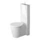 Duravit Combinaison WC sur pied, cuvette à chasse profonde Starck 1 41,5x64cm, 4,5 l, évac. horiz./obliq., blanc-1