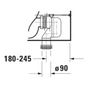 Duravit Combinaison WC sur pied, cuvette à chasse profonde Starck 1 41,5x64cm, 4,5 l, évac. horiz./obliq., blanc-2