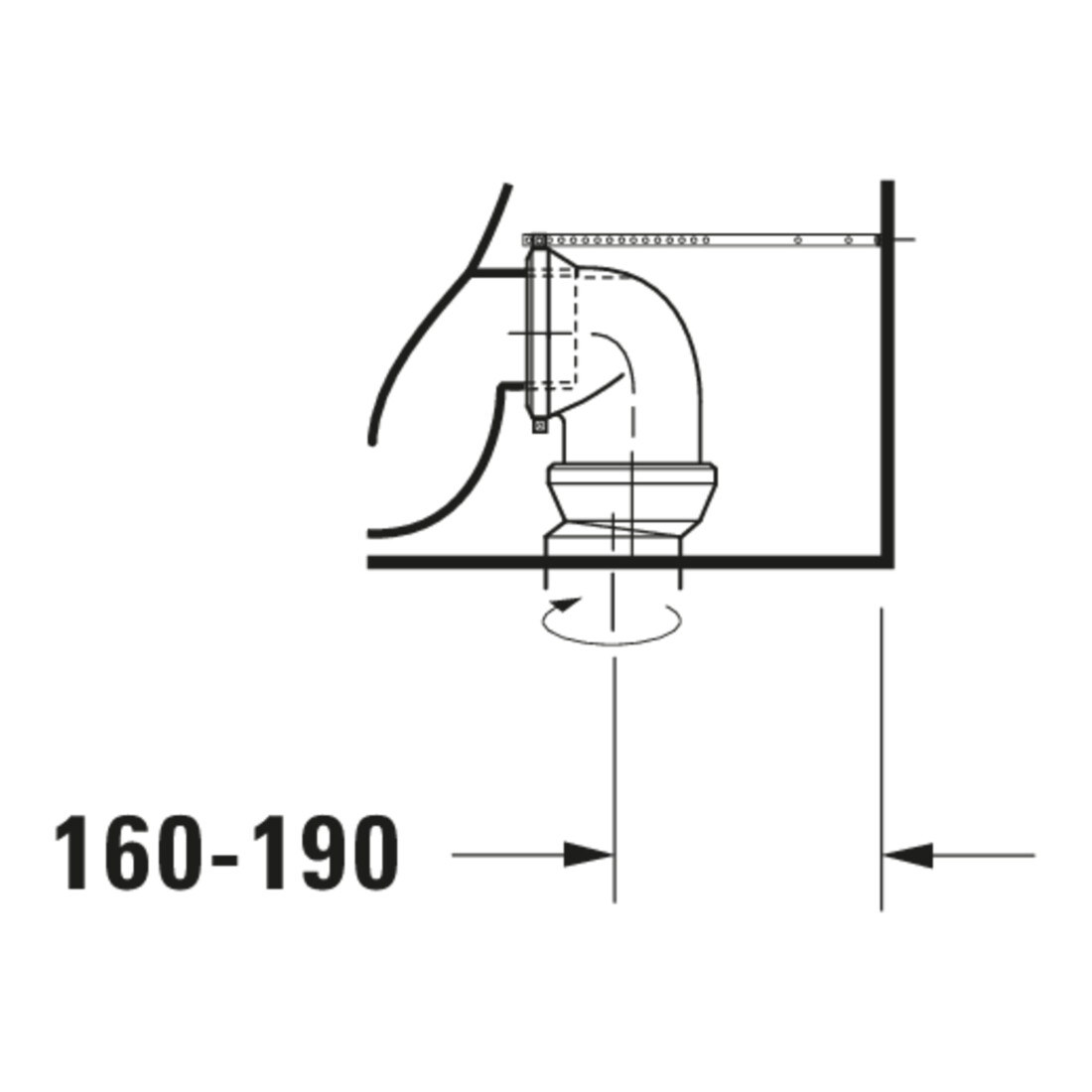 Duravit Combinaison WC sur pied, cuvette à chasse profonde Starck 1 41,5x64cm, 4,5 l, évac. horiz./obliq., blanc